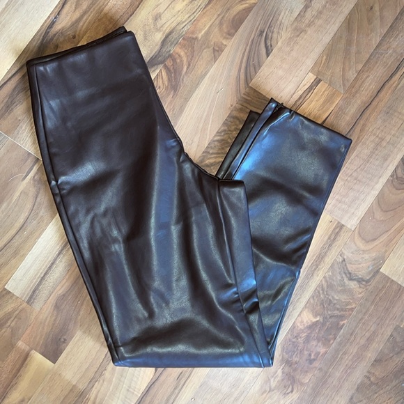 Old Navy Pants - brown faux leather old navy pants